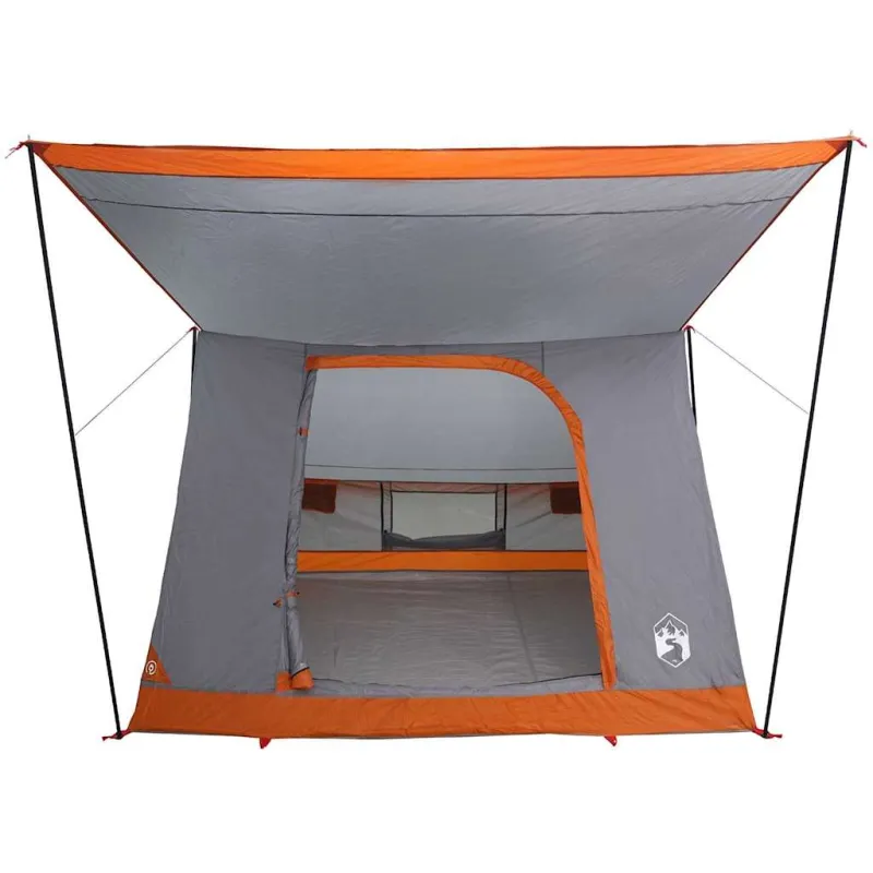 Kempingo palapinė Pilka ir oranžinė 223 x 163 x 130 cm tafta