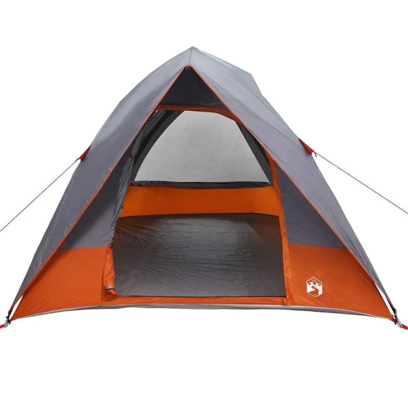 Kempingo palapinė Pilka ir oranžinė 275 x 230 x 140 cm tafta