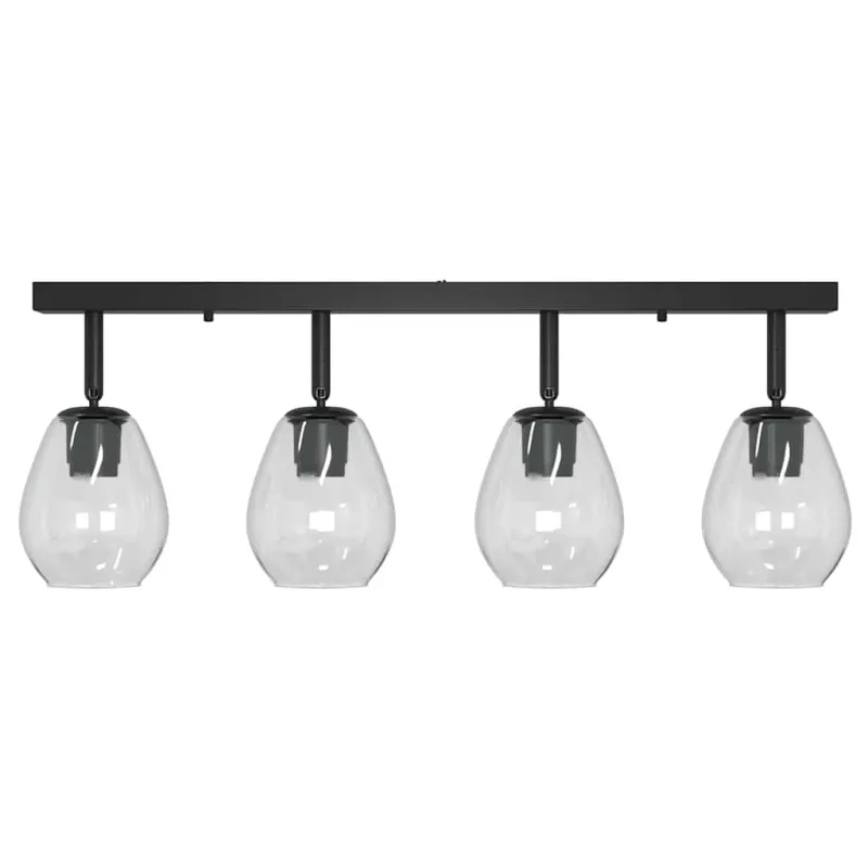 Lubų prožektorius Juoda 73.5 x 13 x 26 cm Stiklas ir metalas
