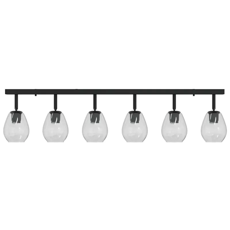 Lubų prožektorius Juoda 110,5 x 13 x 26 cm Stiklas ir metalas