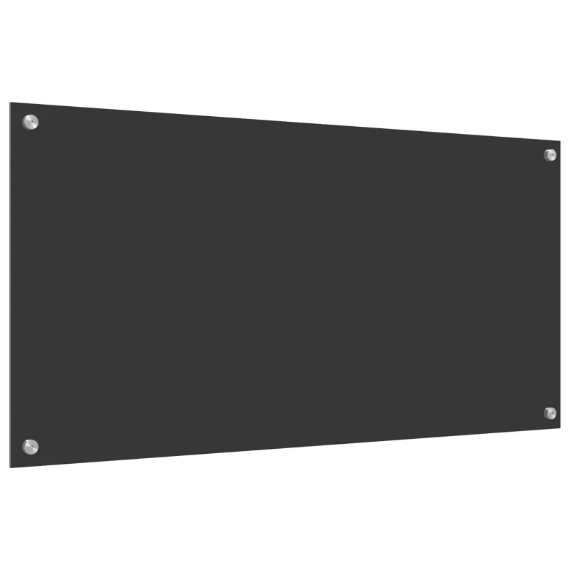 Virtuvės atbraila Tamsiai pilka 100 x 50 cm grūdintas stiklas
