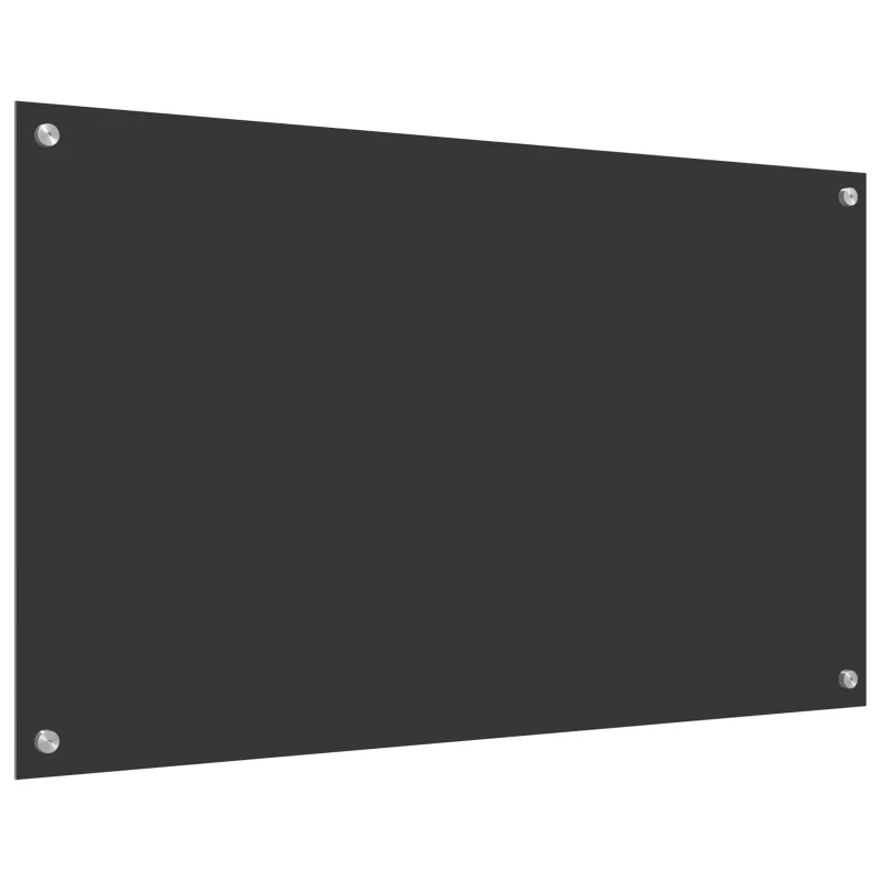 Virtuvės atbraila Tamsiai pilka 100 x 60 cm grūdintas stiklas