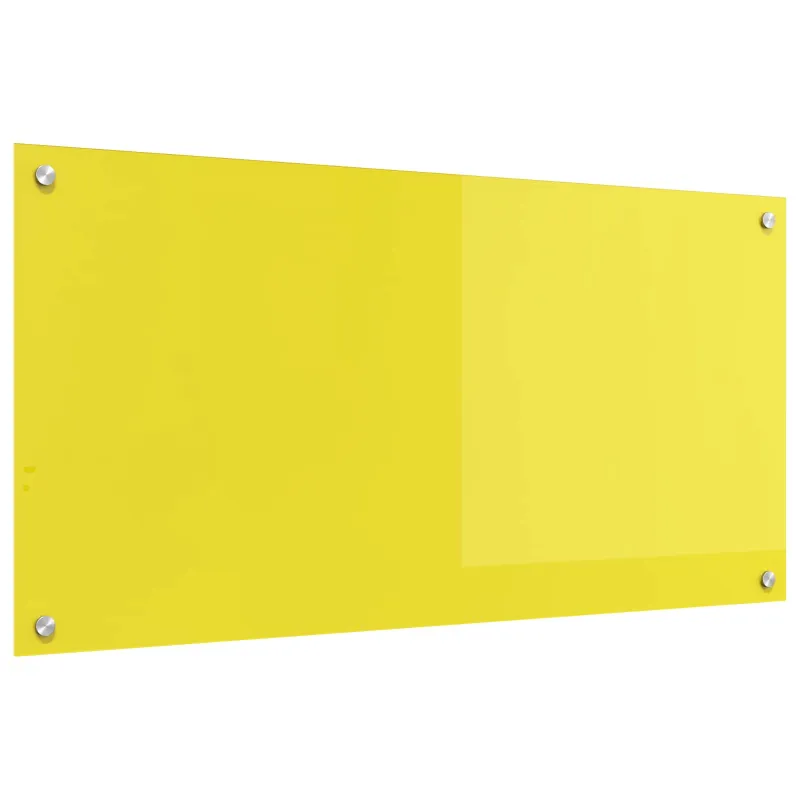 Virtuvės atbraila Geltona 100 x 50 cm grūdintas stiklas