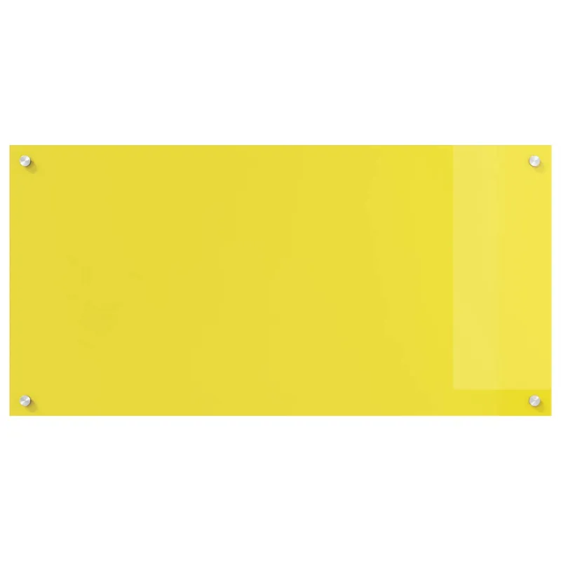 Virtuvės atbraila Geltona 100 x 50 cm grūdintas stiklas