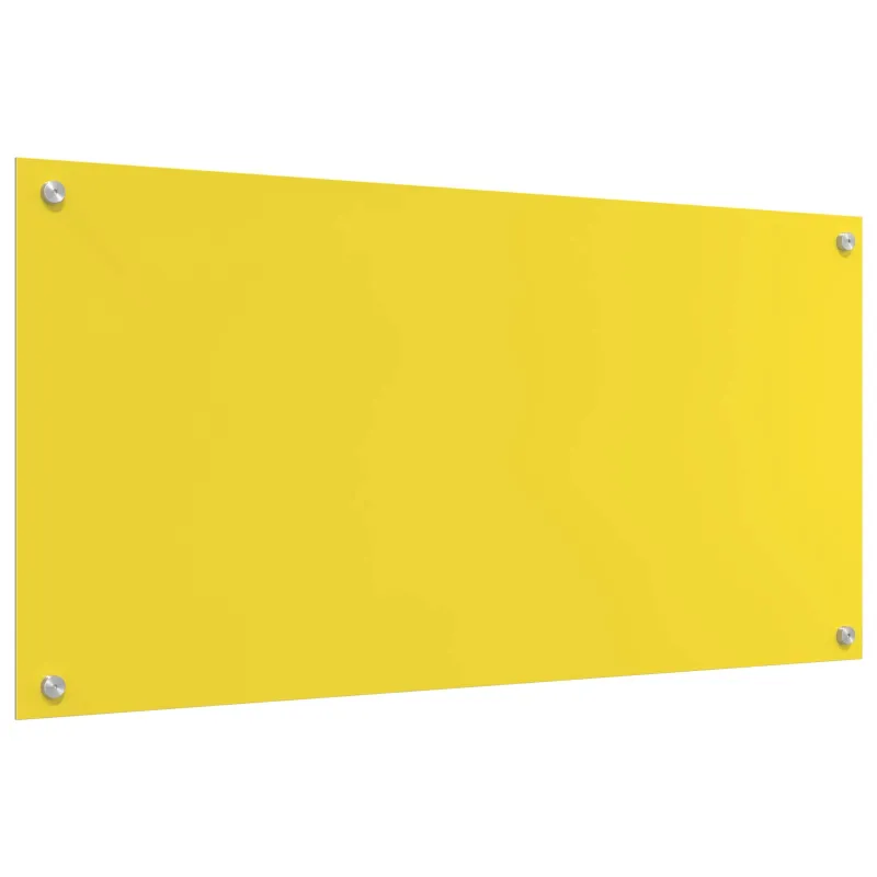 Virtuvės atbraila Geltona 100 x 50 cm grūdintas stiklas