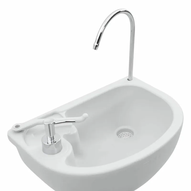 Stovyklavimo tualeto rinkinys 2 pcs Pilka ir balta