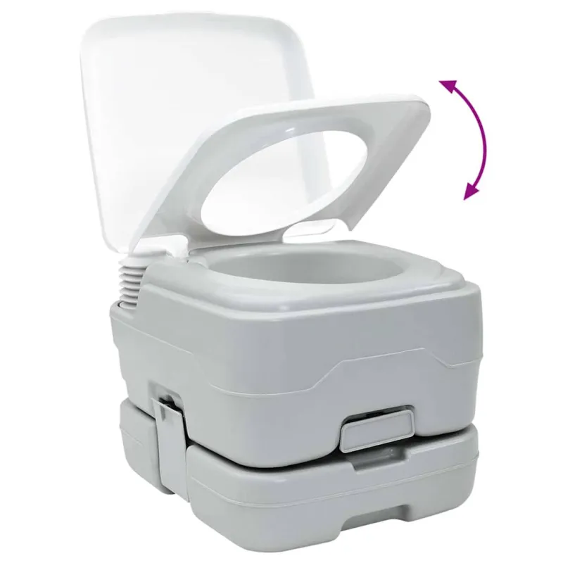 Stovyklavimo tualeto rinkinys 2 pcs Pilka ir balta