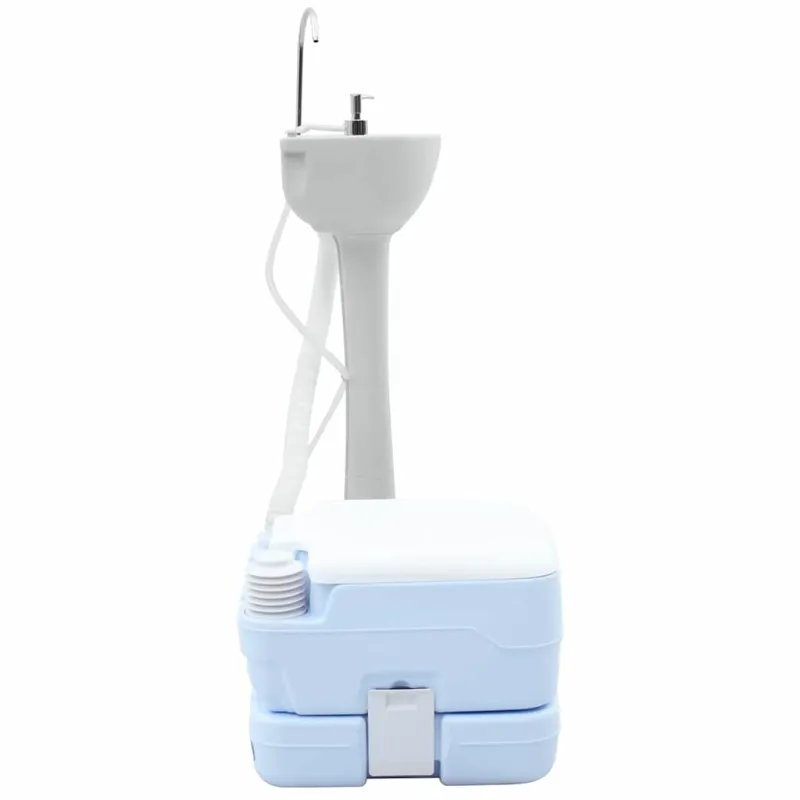 Stovyklavimo tualeto rinkinys 2 pcs Mėlyna ir balta
