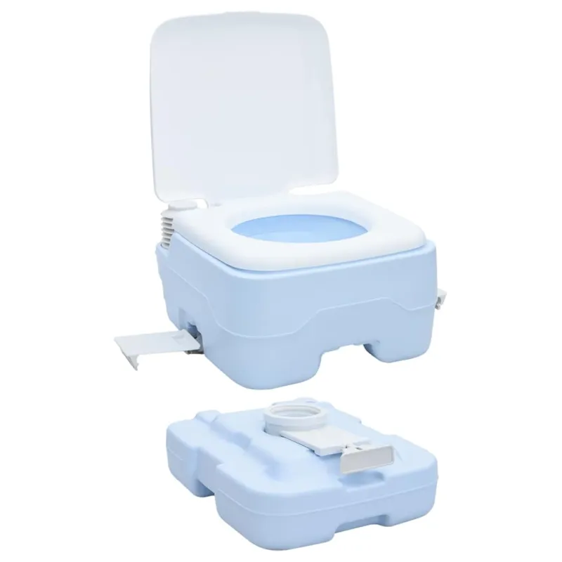 Stovyklavimo tualeto rinkinys 2 pcs Mėlyna ir balta