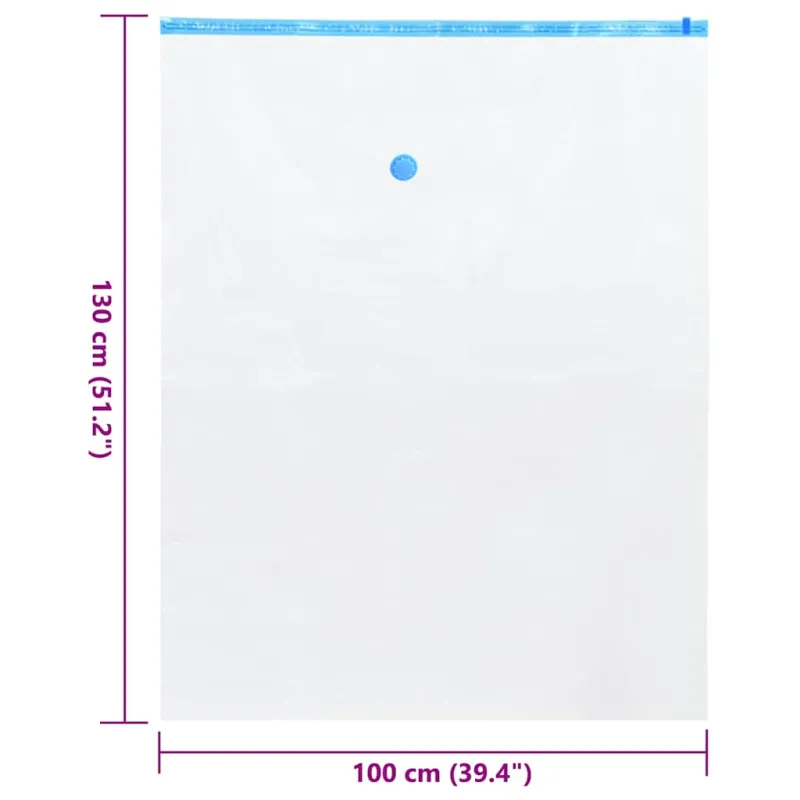 Saugojimo maišeliai 50 pcs Skaidrūs ir mėlyni 130 x 100 cm