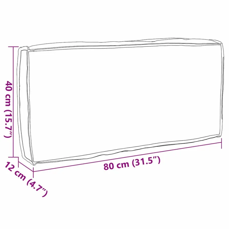 Pagalvėlė Vyno raudona 80 x 40 x 12 cm Oksfordo audinys