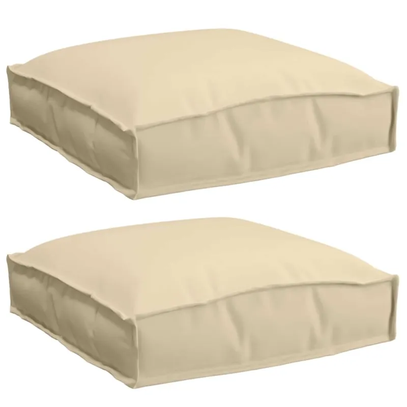 Pagalvėlė 2 pcs Smėlio 40 x 40 x 8 cm Oksfordo audinys