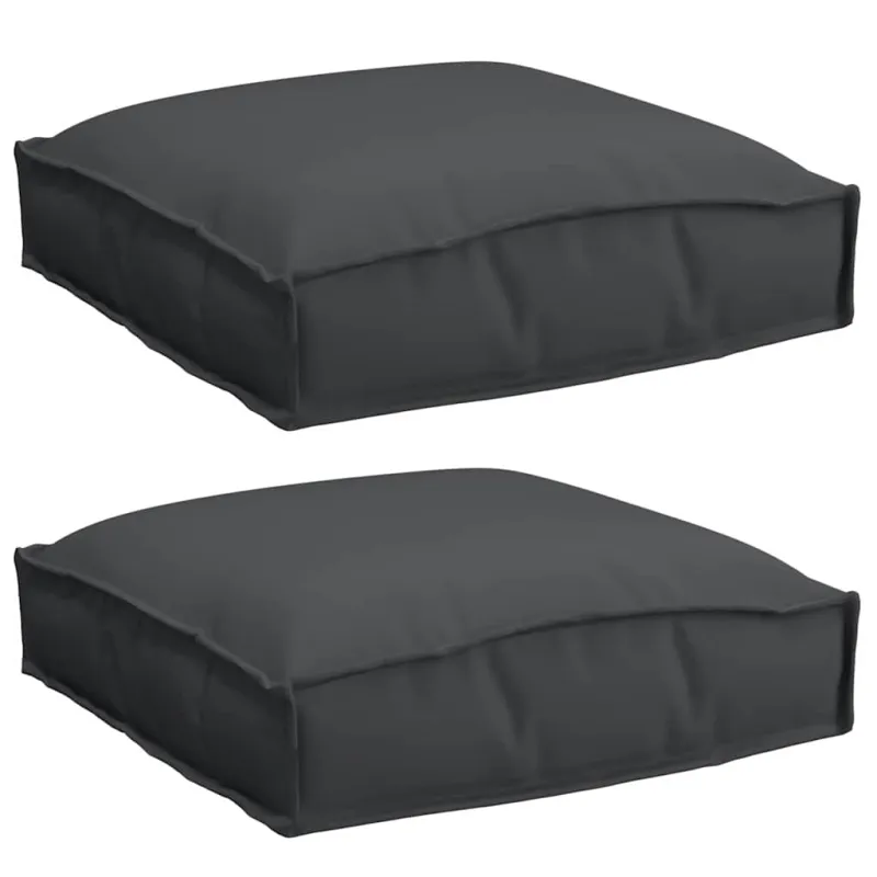 Pagalvėlė 2 pcs Juoda 40 x 40 x 8 cm Oksfordo audinys