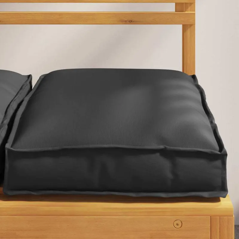 Pagalvėlė 2 pcs Juoda 40 x 40 x 8 cm Oksfordo audinys
