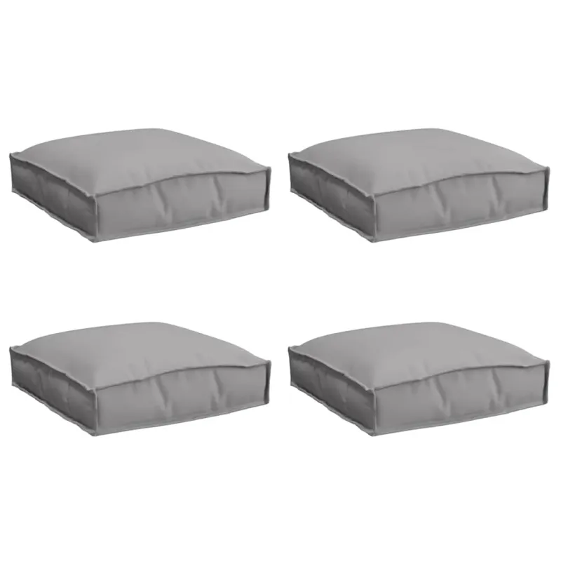 Pagalvėlė 4 pcs Pilka 40 x 40 x 8 cm Oksfordo audinys