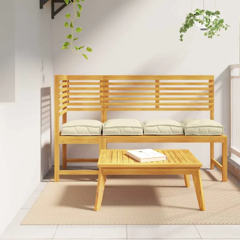 Pagalvėlė 4 pcs Kreminė 40 x 40 x 8 cm Oksfordo audinys