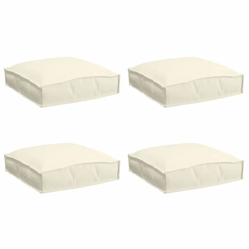 Pagalvėlė 4 pcs Kreminė 40 x 40 x 8 cm Oksfordo audinys