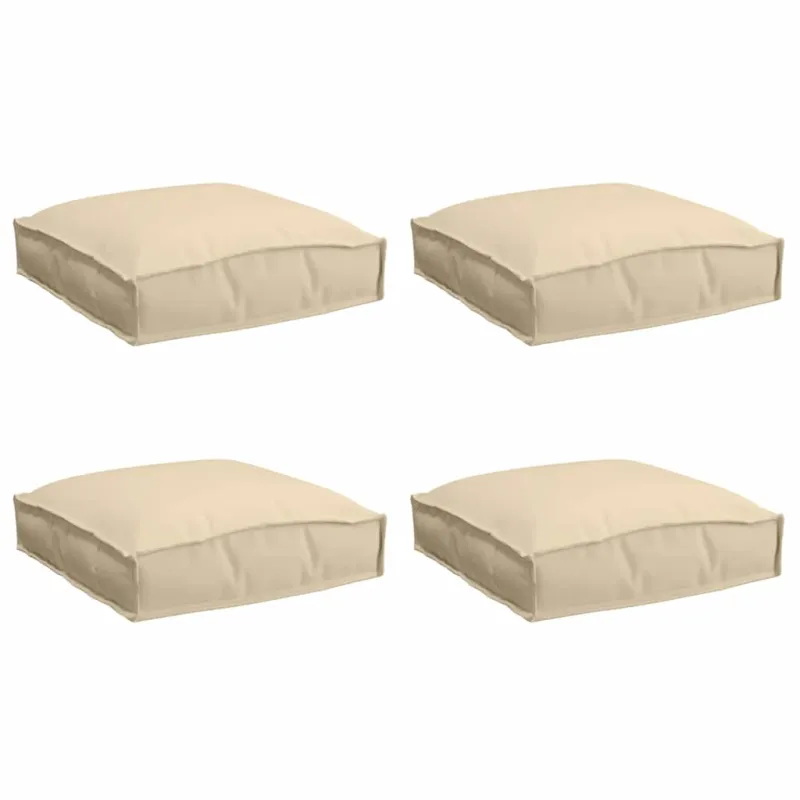 Pagalvėlė 4 pcs Smėlio 40 x 40 x 8 cm Oksfordo audinys