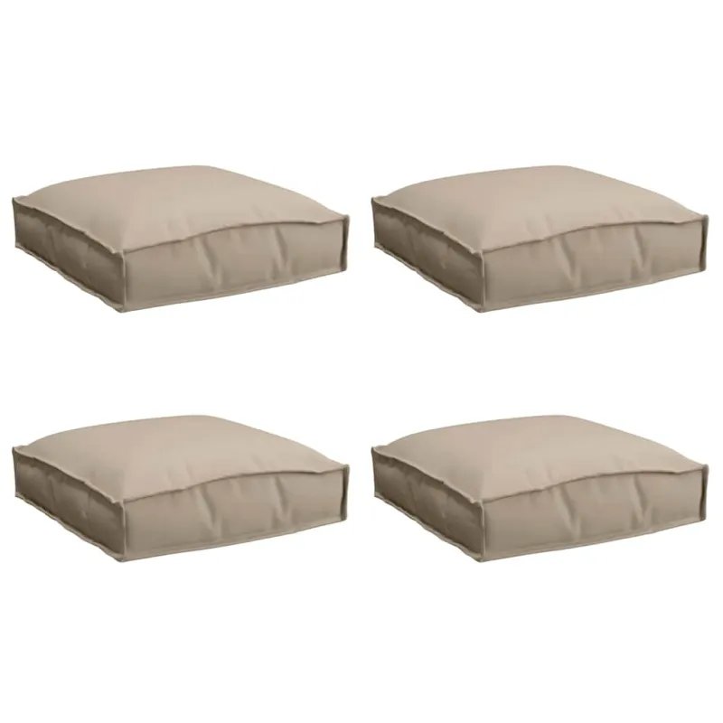 Pagalvėlė 4 pcs Taupe 40 x 40 x 8 cm Oksfordo audinys