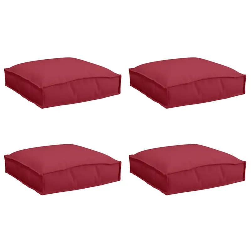 Pagalvėlė 4 pcs Vyno raudona 40 x 40 x 8 cm Oksfordo audinys