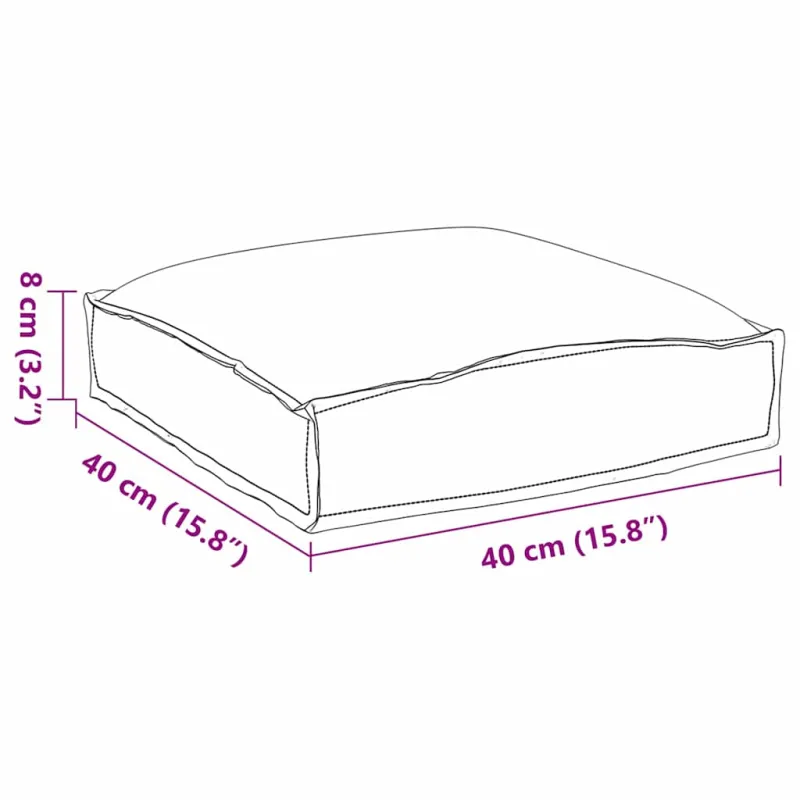 Pagalvėlė 4 pcs Vyno raudona 40 x 40 x 8 cm Oksfordo audinys
