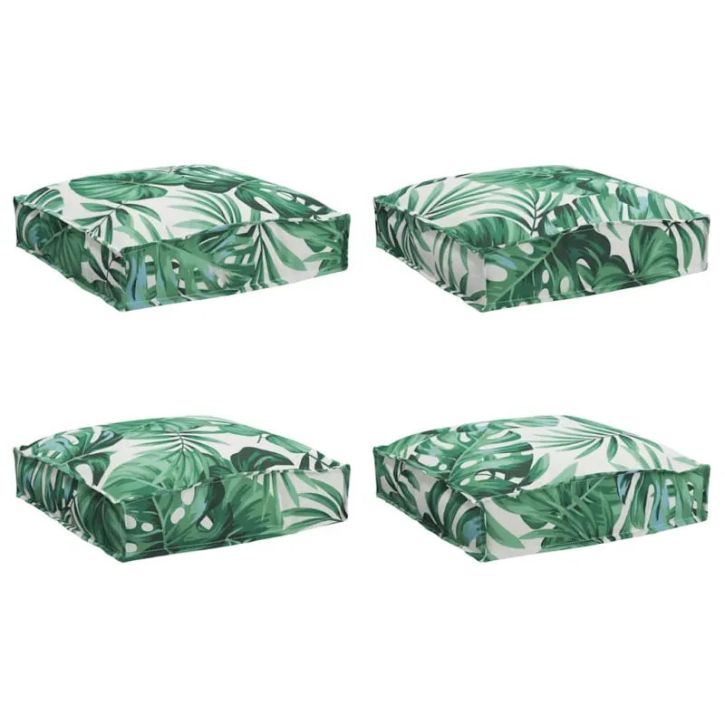 Pagalvėlė 4 pcs Lapų raštas 40 x 40 x 8 cm Oksfordo audinys