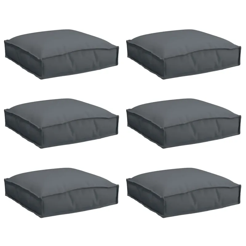 Pagalvėlė 6 pcs Antracitas 40 x 40 x 8 cm Oksfordo audinys