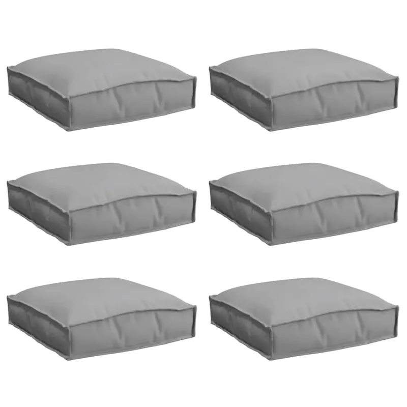 Pagalvėlė 6 pcs Pilka 40 x 40 x 8 cm Oksfordo audinys
