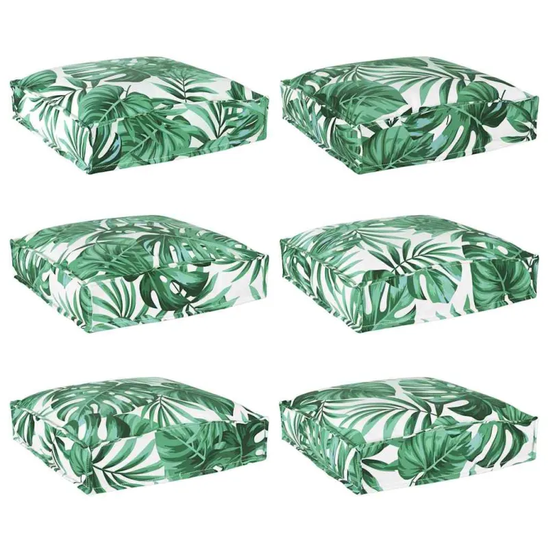 Pagalvėlė 6 pcs Lapų raštas 40 x 40 x 8 cm Oksfordo audinys