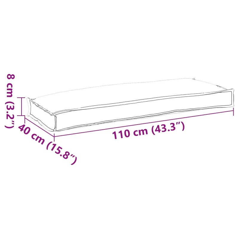 Pagalvėlė Pilka 110 x 40 x 8 cm Oksfordo audinys