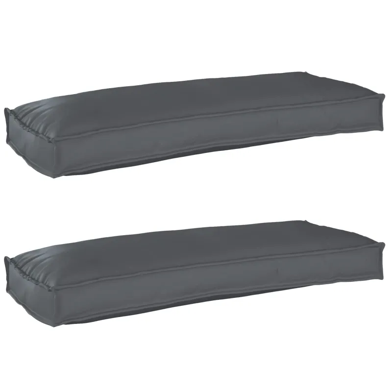 Pallet pagalvių rinkinys 2 pcs Antracitas 100 x 40 x 8 cm