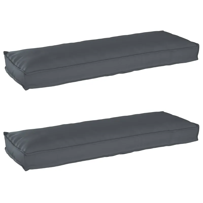 Pallet pagalvių rinkinys 2 pcs Antracitas 120 x 40 x 8 cm