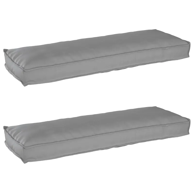Pallet pagalvių rinkinys 2 pcs Pilka 120 x 40 x 8 cm