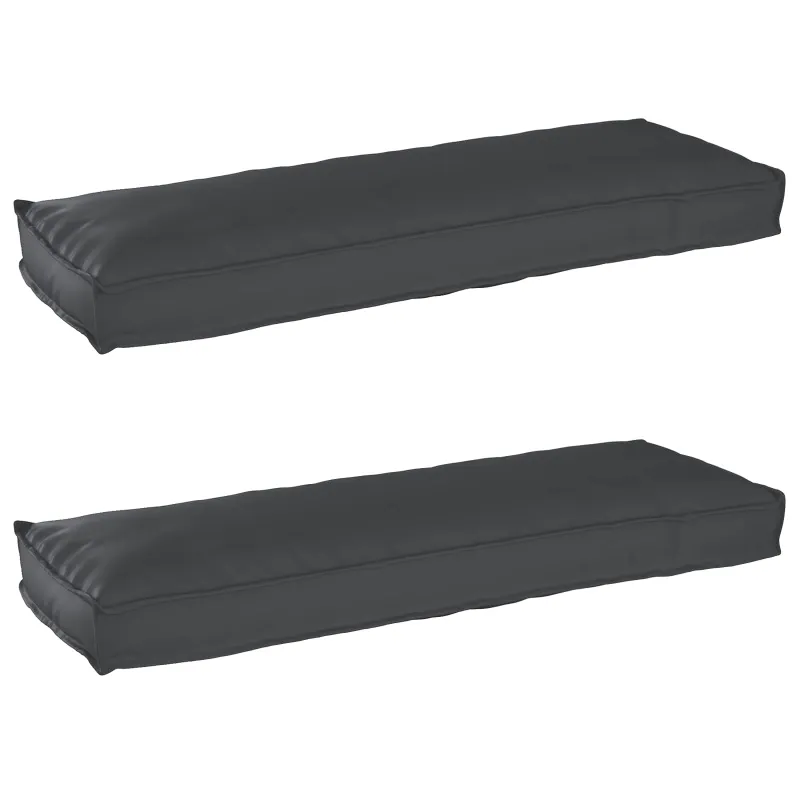 Pallet pagalvių rinkinys 2 pcs Juoda 120 x 40 x 8 cm