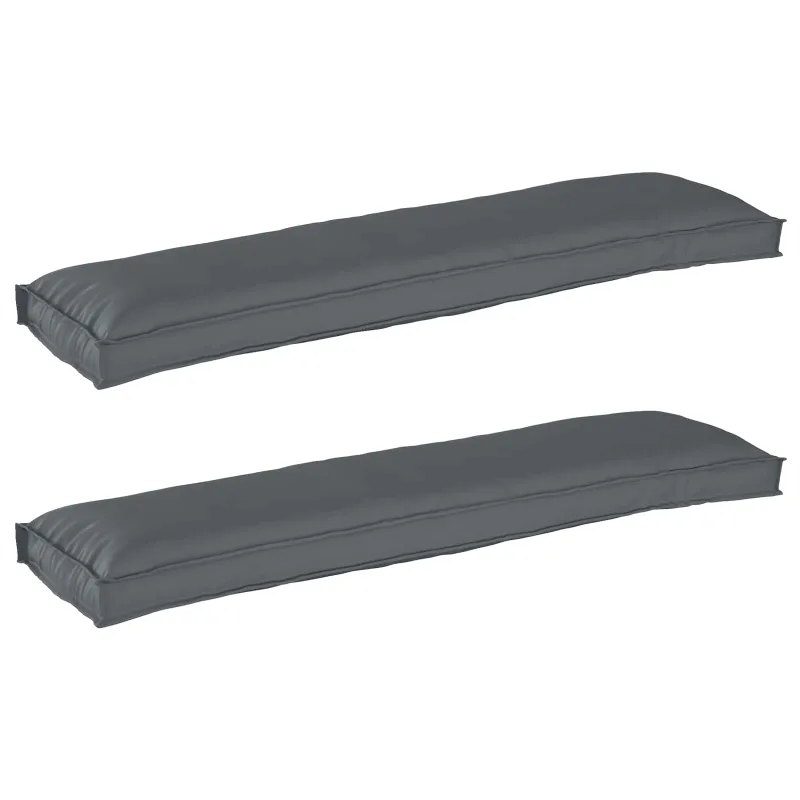Pallet pagalvių rinkinys 2 pcs Antracitas 150 x 40 x 8 cm