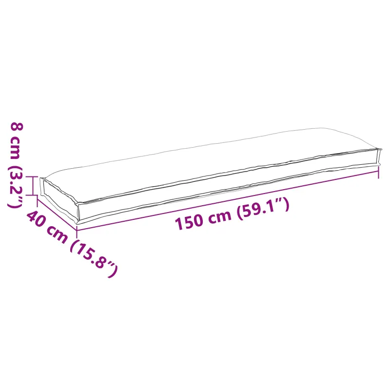 Pallet pagalvių rinkinys 2 pcs Antracitas 150 x 40 x 8 cm