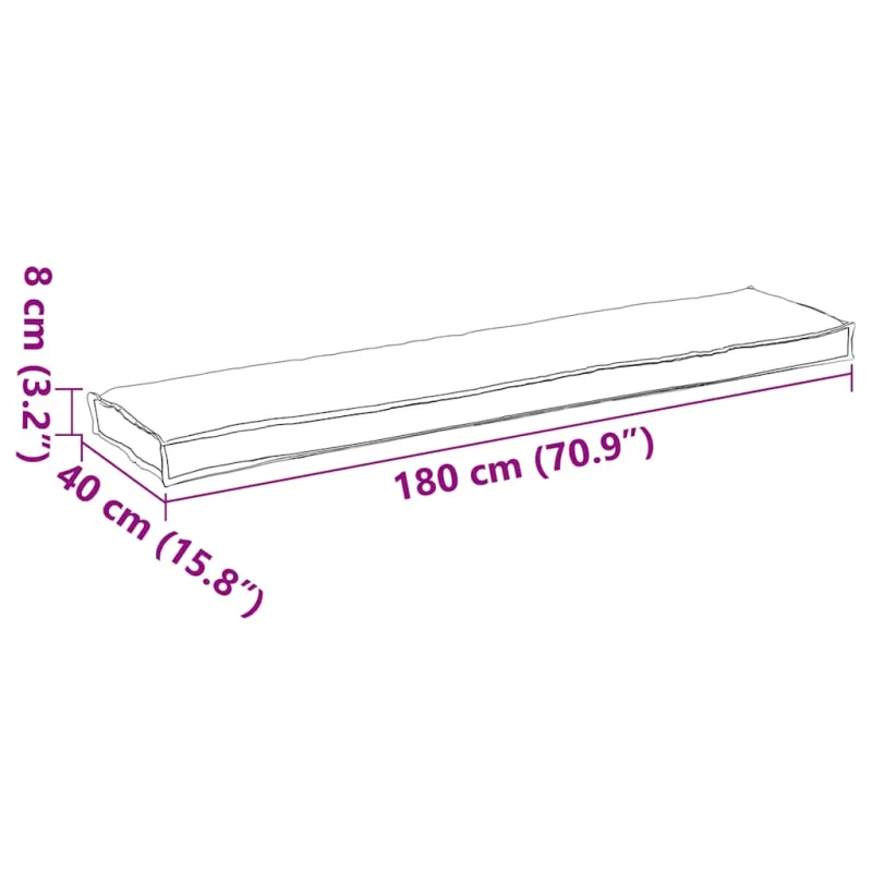 Pallet pagalvių rinkinys 2 pcs Pilka 180 x 40 x 8 cm