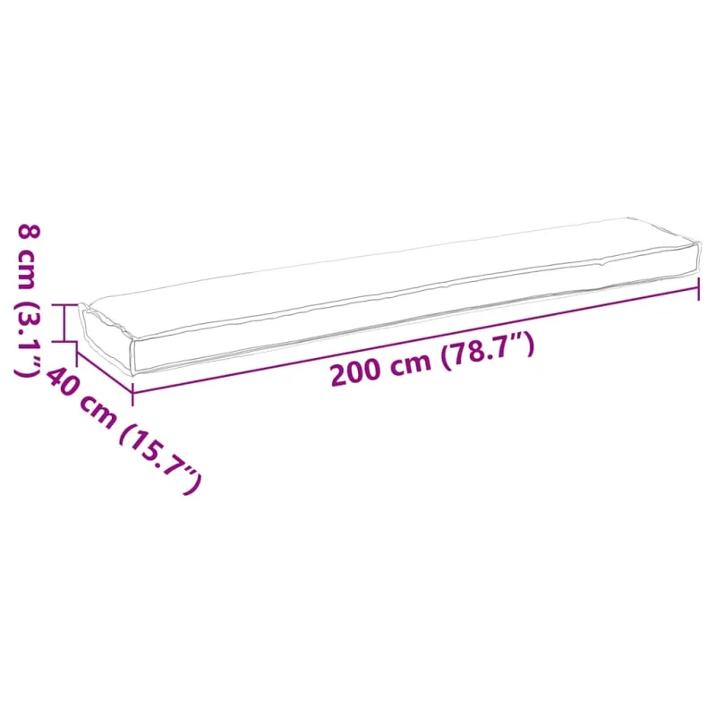 Pallet pagalvių rinkinys 2 pcs Antracitas 200 x 40 x 8 cm