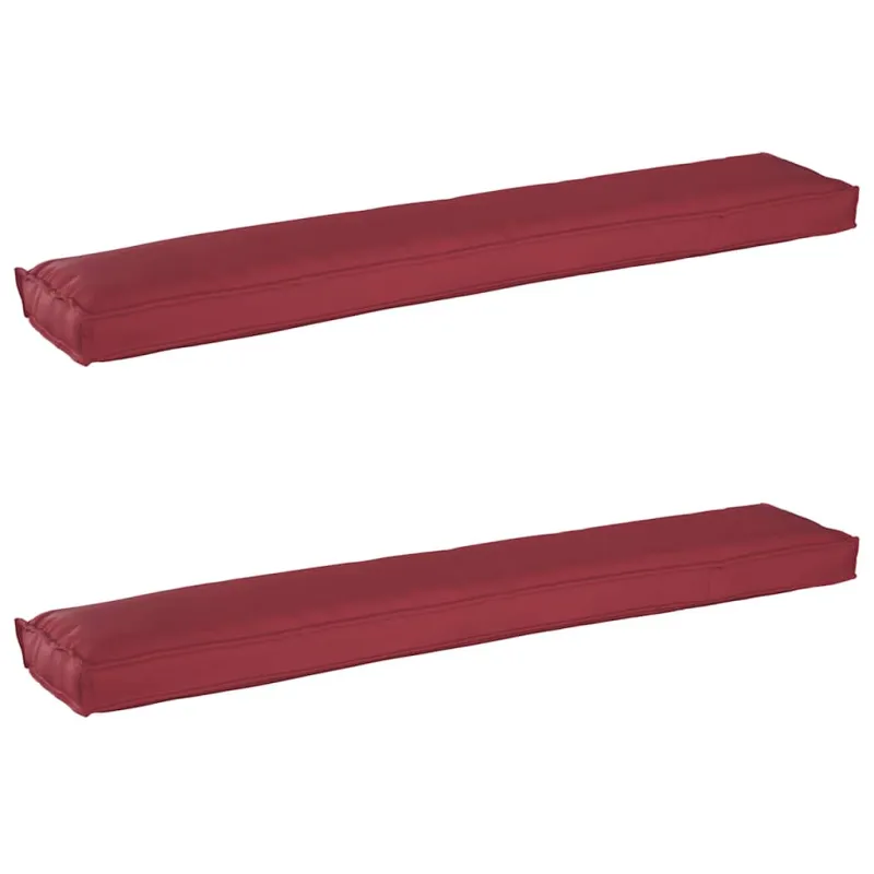 Pallet pagalvių rinkinys 2 pcs Vyno raudona 200 x 40 x 8 cm