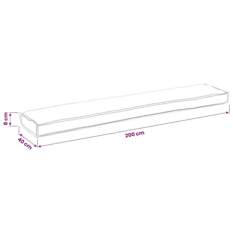 Pallet pagalvių rinkinys 2 pcs Tropinė džiunglė 200 x 40 x 8 cm
