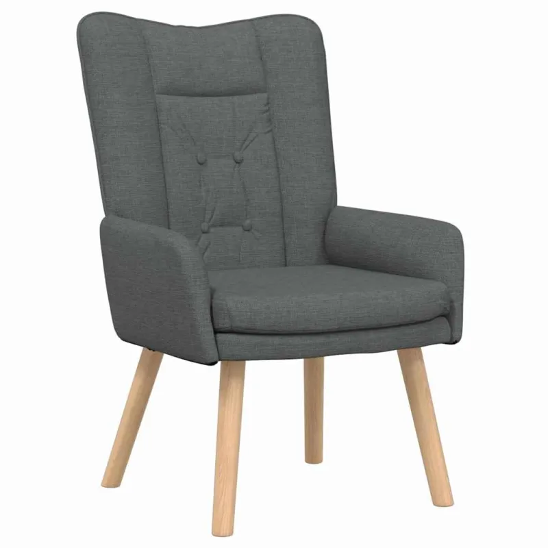 krėslas Tamsiai pilka 63 x 67 x 94 cm Audinys ir fanera