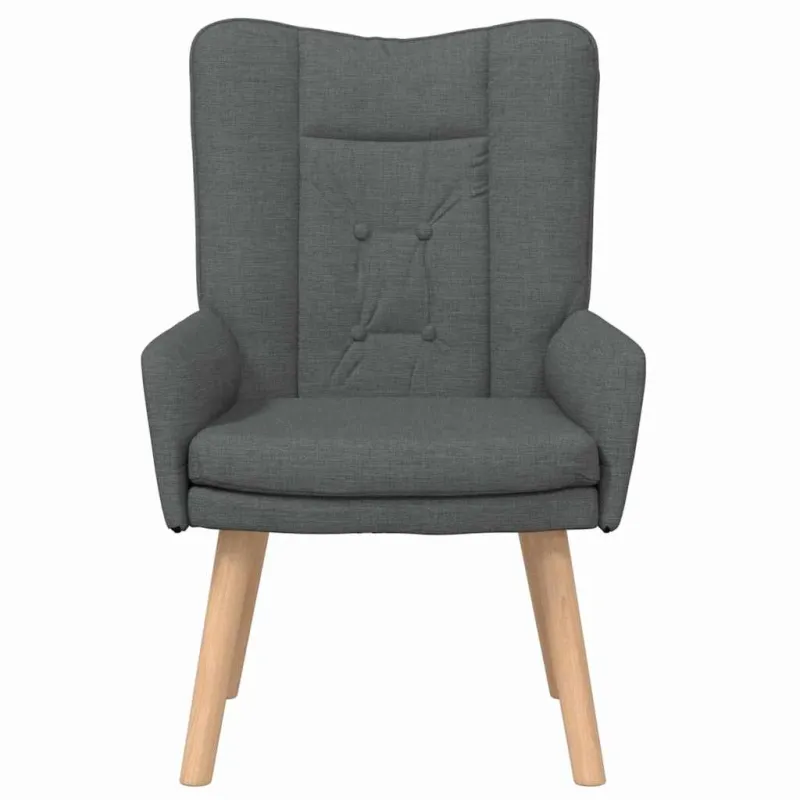 krėslas Tamsiai pilka 63 x 67 x 94 cm Audinys ir fanera
