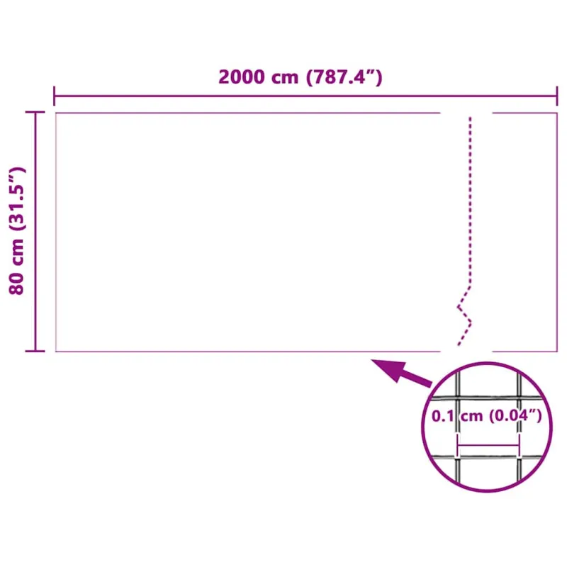 Tinklas nuo vabzdžių Balta 80 x 2000 cm Stiklo pluoštas