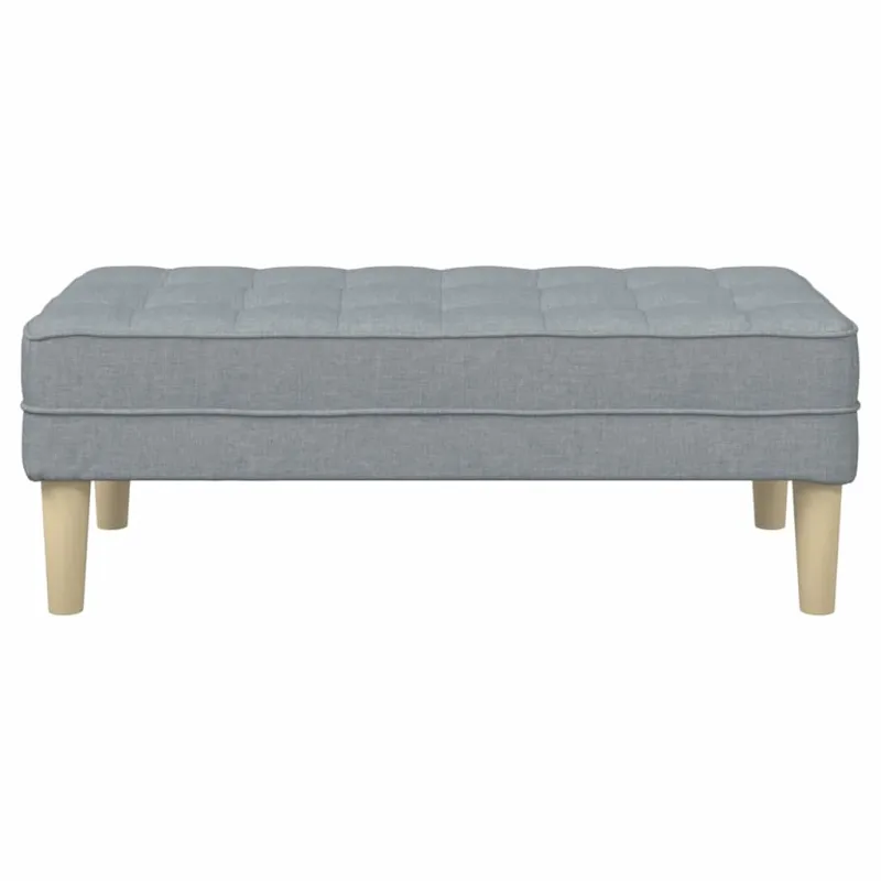 suoliukas su pagalve Šviesiai pilka 113 x 57 x 39 cm audinys