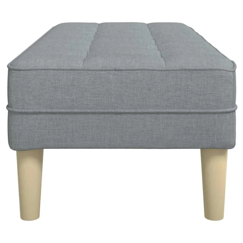suoliukas su pagalve Šviesiai pilka 113 x 57 x 39 cm audinys