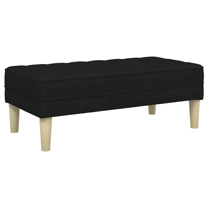 suoliukas su pagalve Juoda 113 x 57 x 39 cm audinys