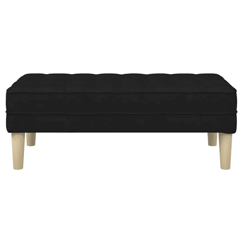 suoliukas su pagalve Juoda 113 x 57 x 39 cm audinys