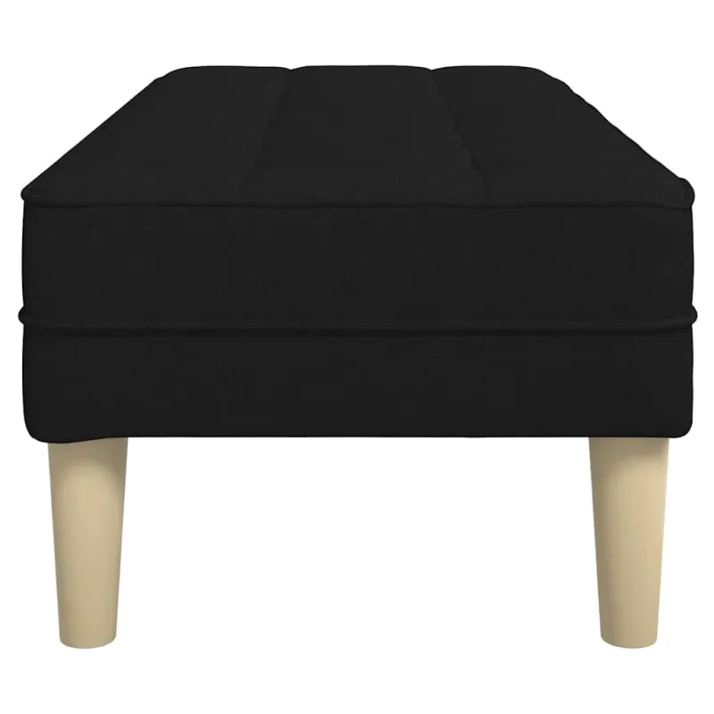 suoliukas su pagalve Juoda 113 x 57 x 39 cm audinys