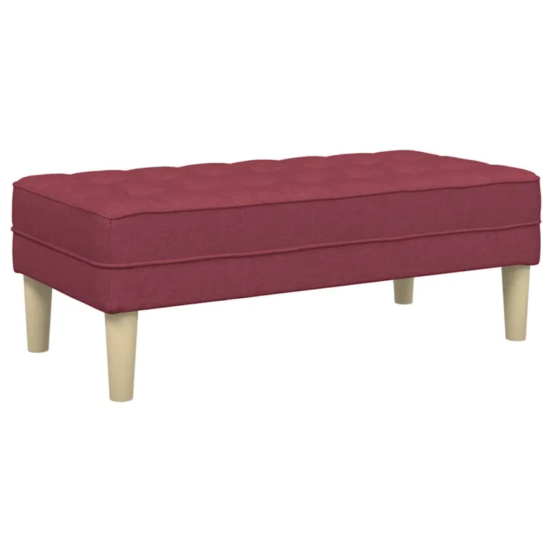 suoliukas su pagalve Vyno raudona 113 x 57 x 39 cm audinys