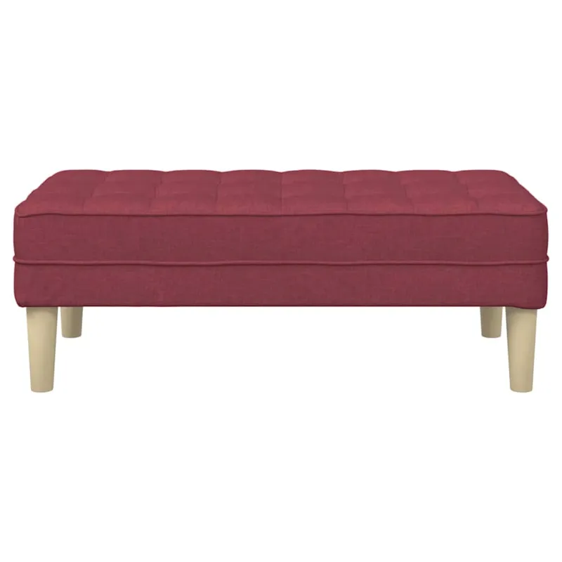 suoliukas su pagalve Vyno raudona 113 x 57 x 39 cm audinys